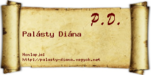 Palásty Diána névjegykártya
